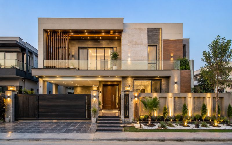 Modern residential house design in Lahore with